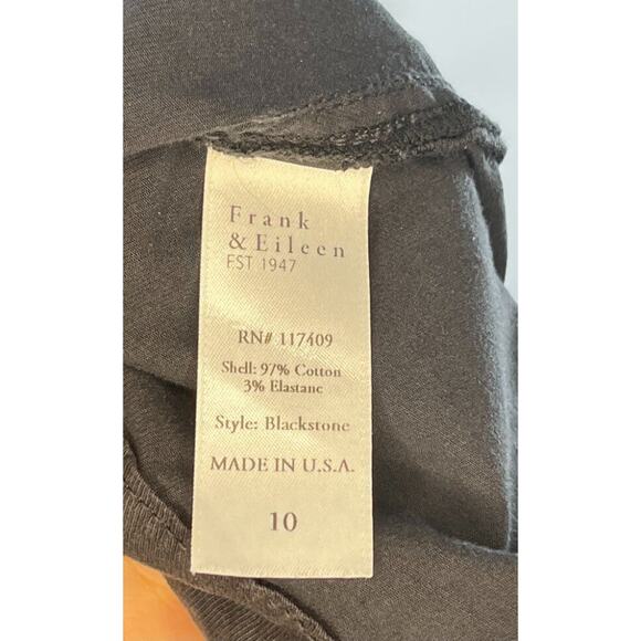 FRANK & EILEEN 10 Blackstone Utility Pants Cotton Twill Crop Pants Washed Black - Picture 4 of 8